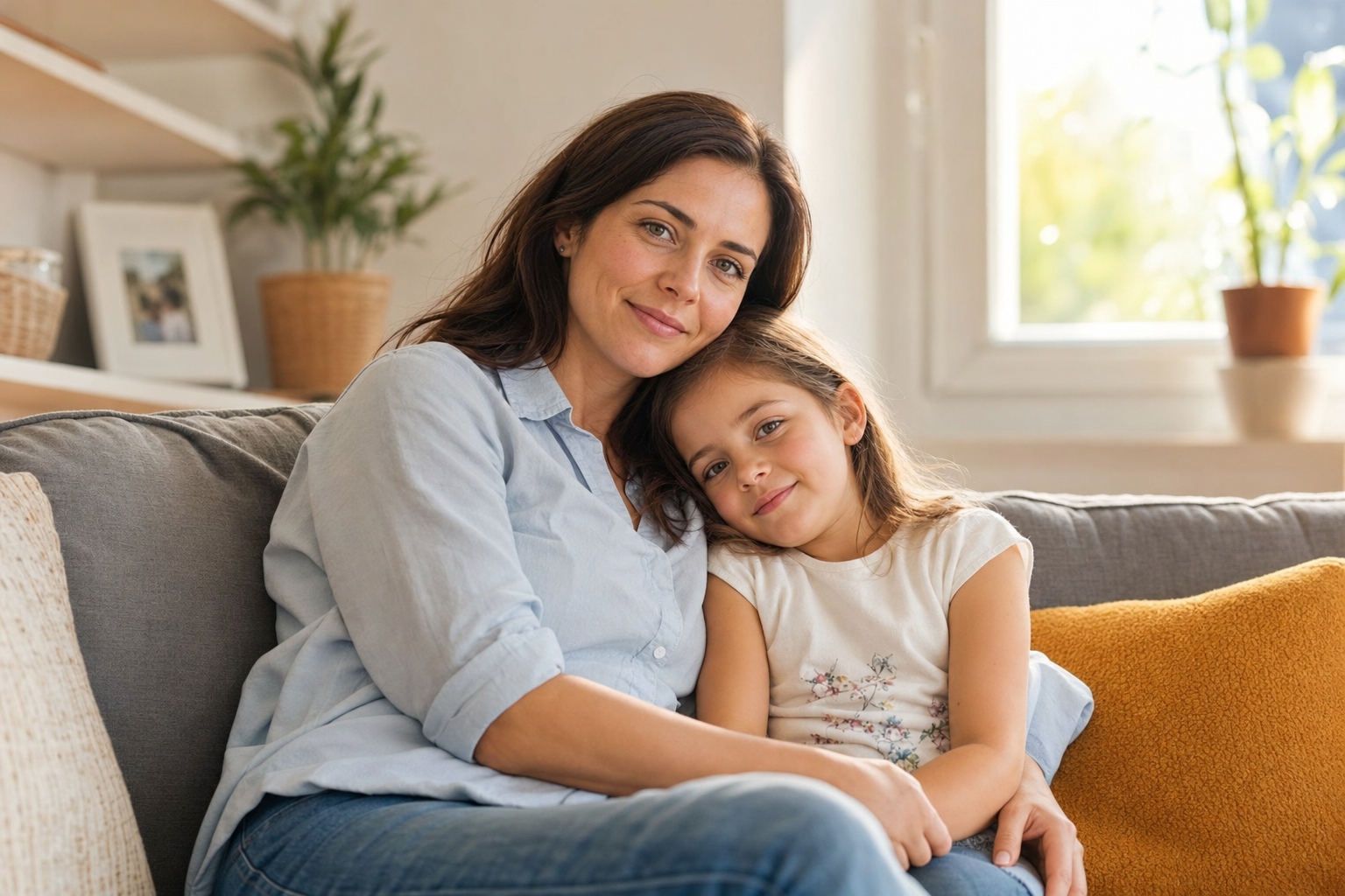 Mother and child feeling safe at home after domestic abuse legal protection – Purcell Solicitors Milton Keynes
