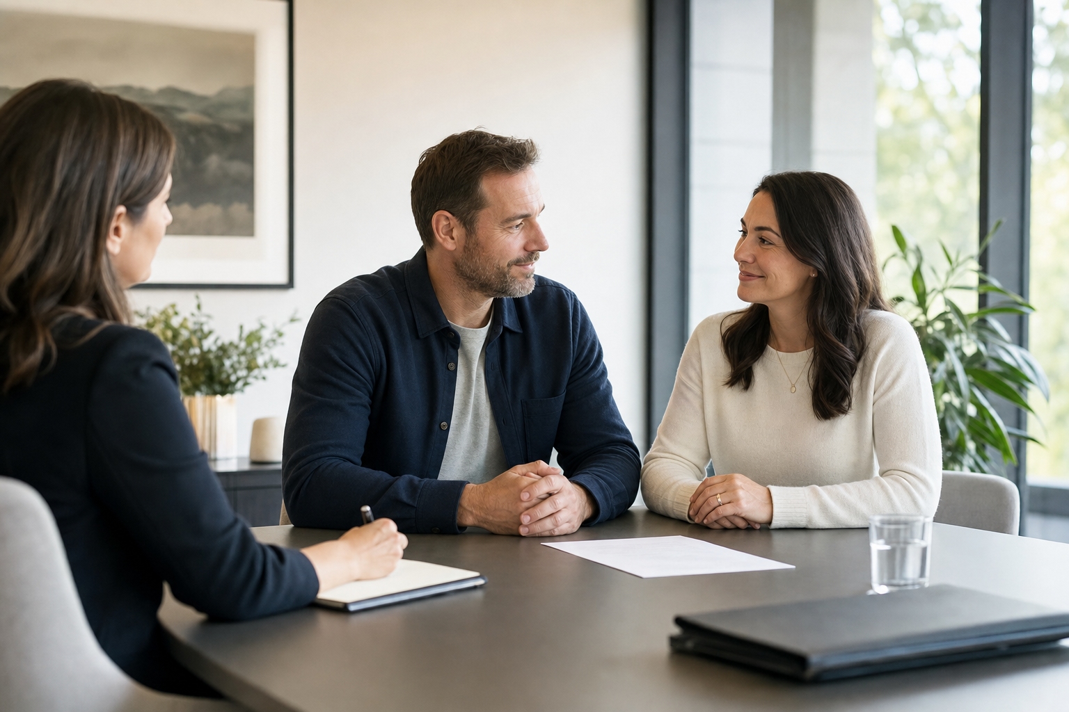 Early Neutral Evaluation in Family Law - Image 2 Couple reaching a family law settlement following early neutral evaluation – Purcell Solicitors Milton Keynes