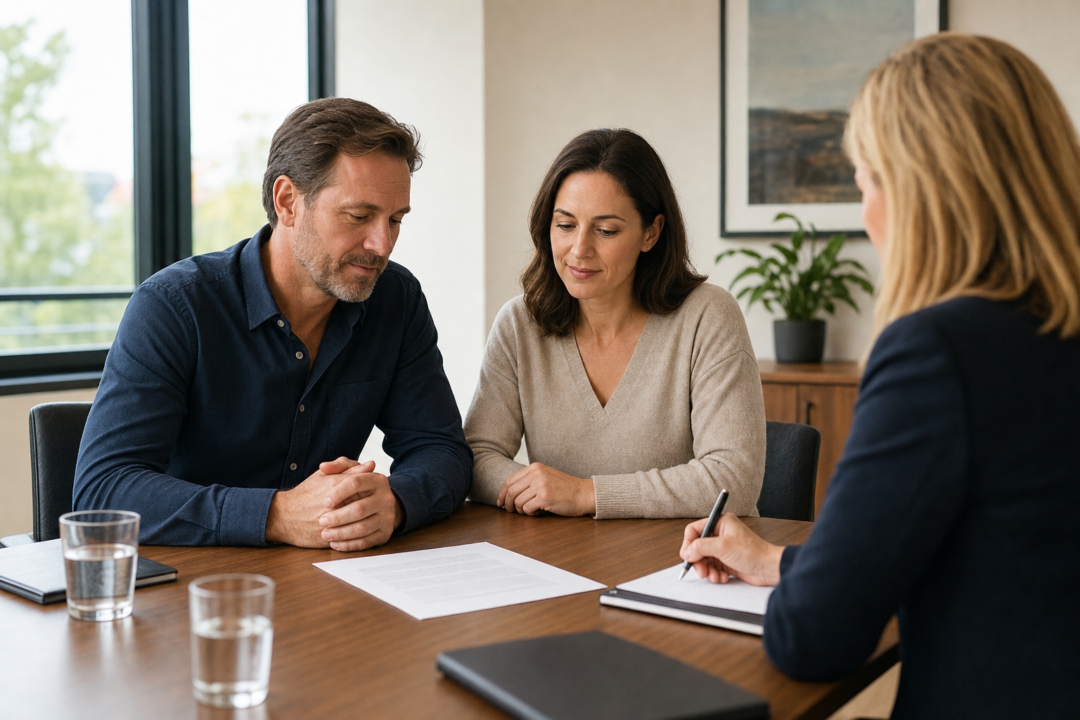 Client receiving independent early neutral evaluation assessment from family law solicitor – Purcell Solicitors Milton Keynes