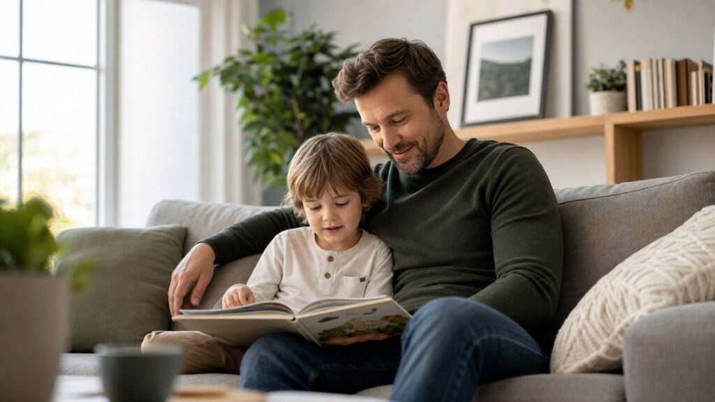 Child Arrangements After Divorce — Purcell Solicitors ather spending time with his child at home after separation — child arrangements advice from Purcell Solicitors