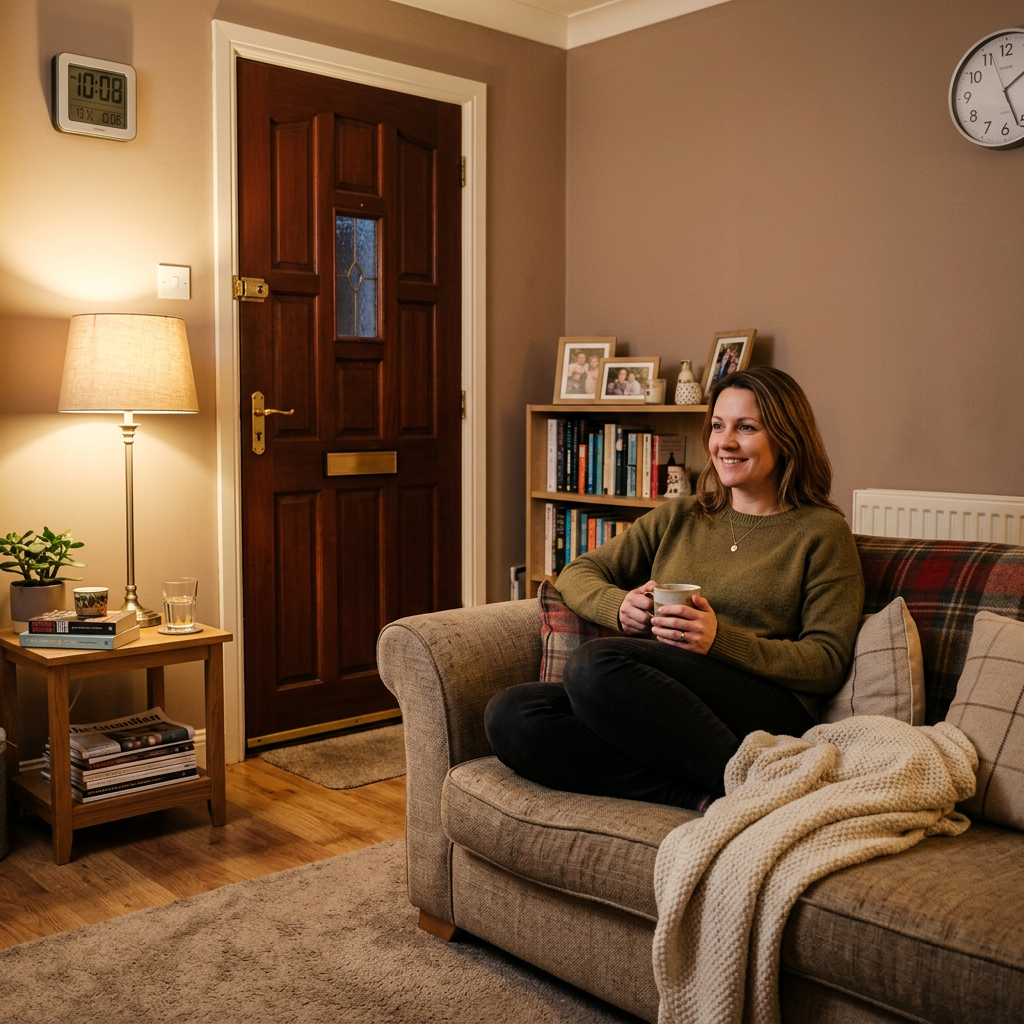 woman safe at home