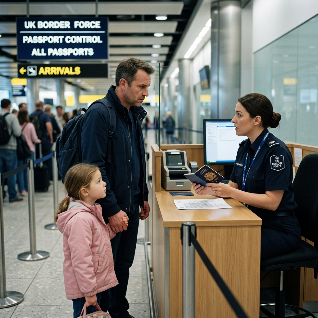 Father trying to take child out of country Father trying to take child out of country