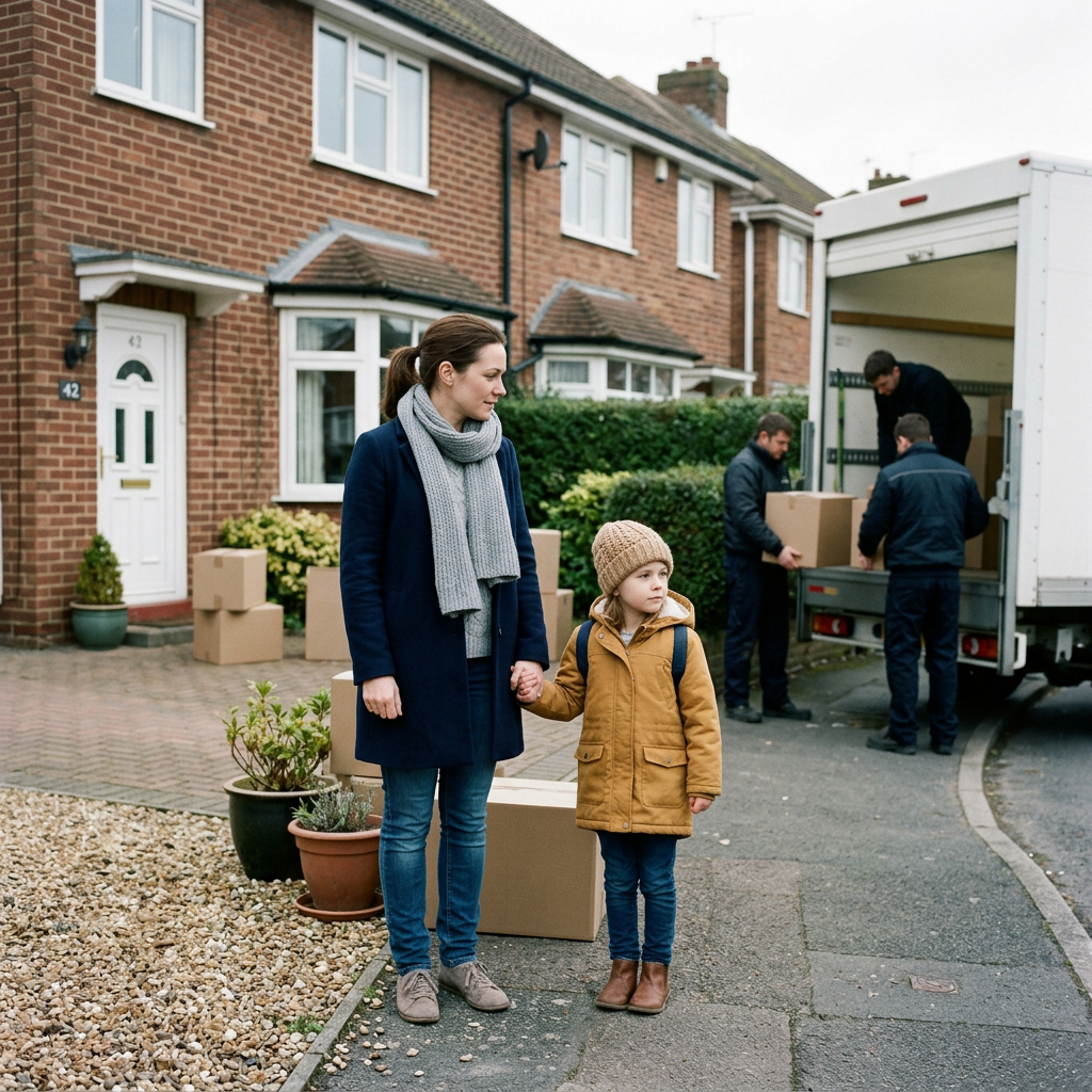Mum and daughter moving into new home