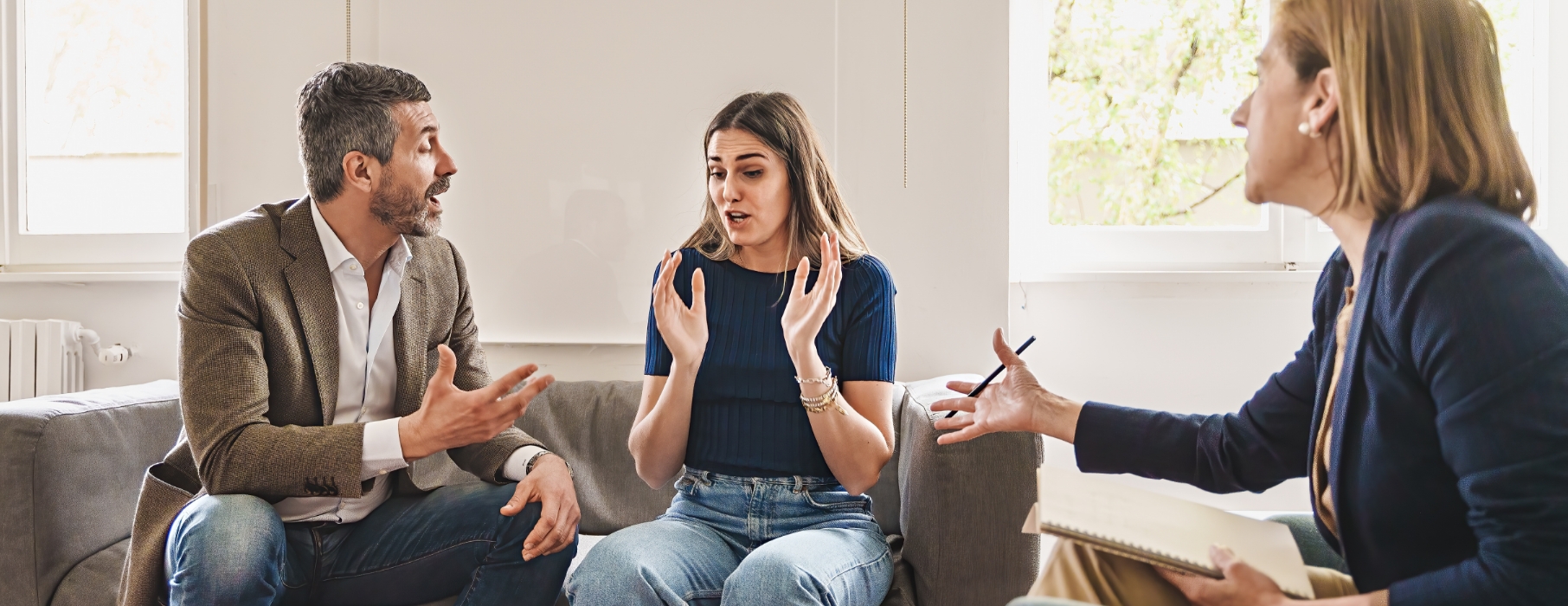 A Couple Arguing At a Family Mediation Session